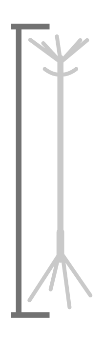 Altura do cabideiro Altura do cabideiro