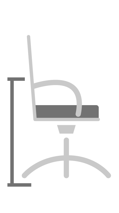 Altura dos braços - escritorio